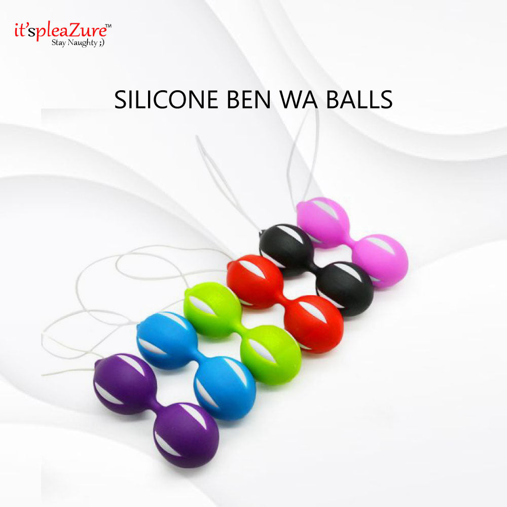 Colorful Silicone Ben wa balls on Itspleazure 