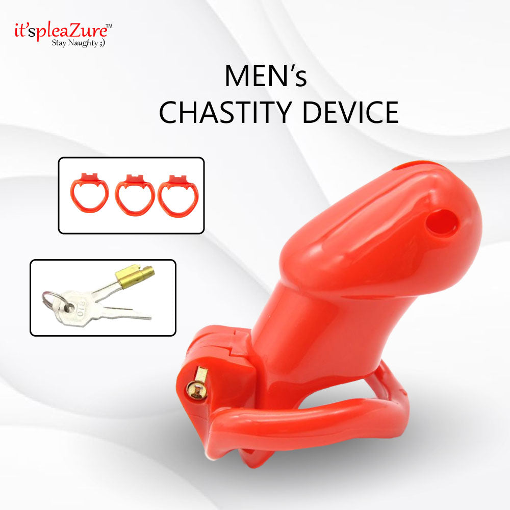 Red Chastity Lock – Bold Color for Power Play