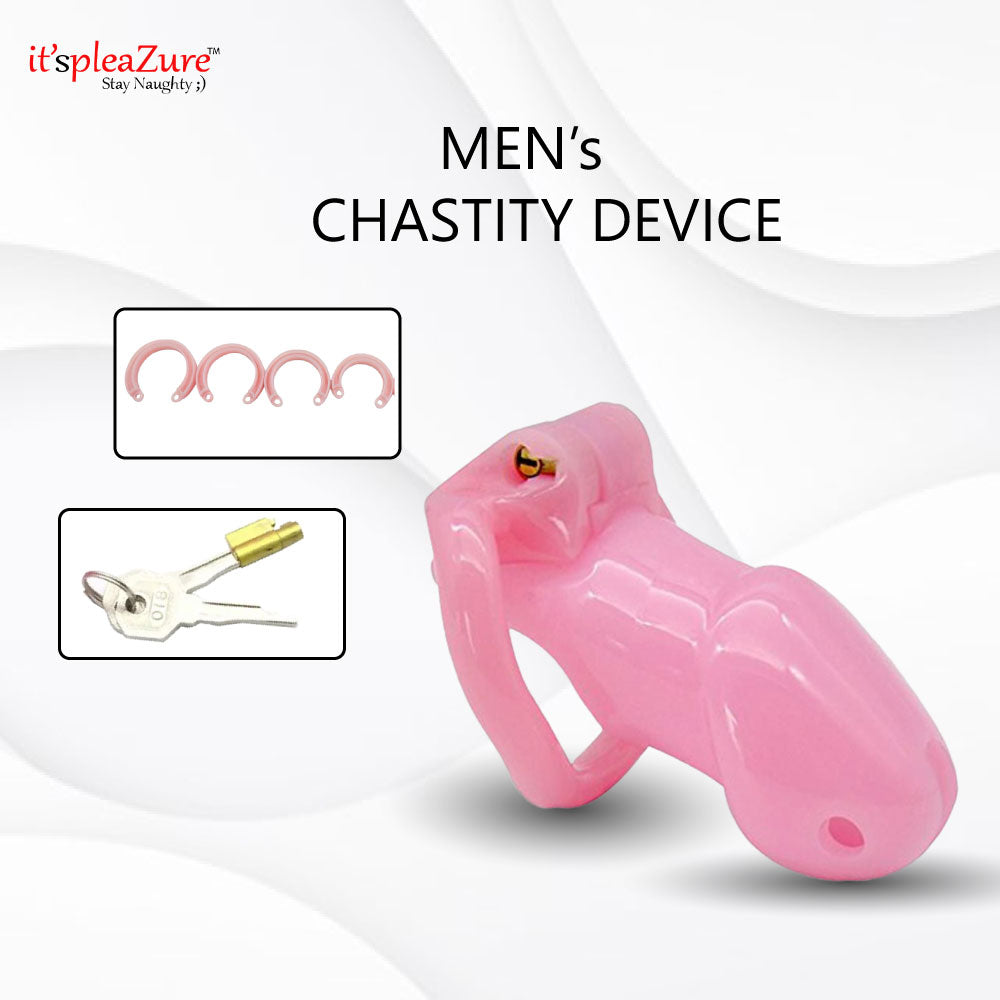 Pink Men's Chastity Cage – Playful & Functional Design