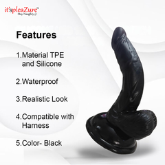 ItspleaZure 5 inch Black Realistic Mini Dildo