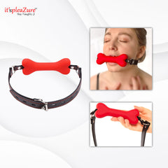 Red Bondage sex gag on Itspleazure 