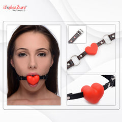 Silicone heart gag on Itspleazure 