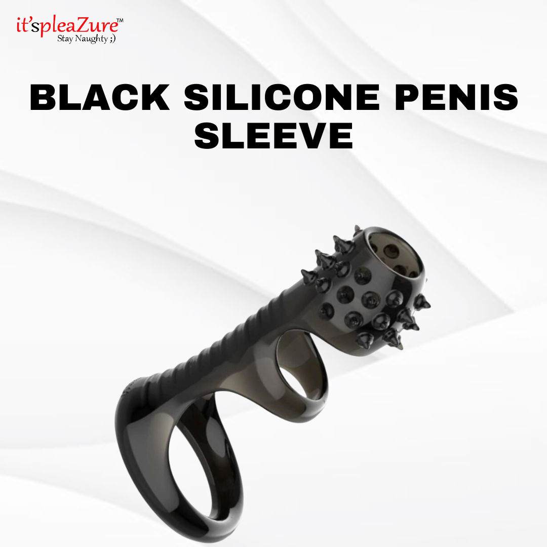 Itspleazure Black Silicone Penis Sleeve