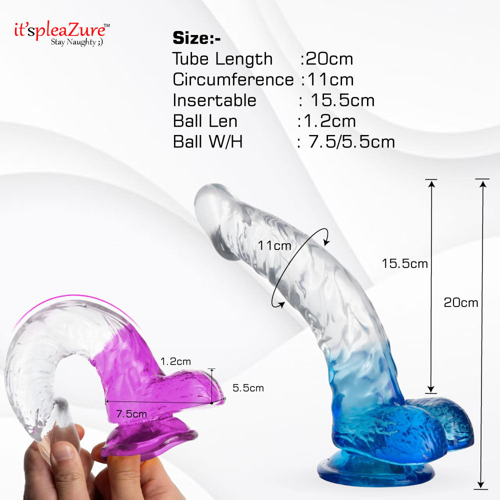 sizes of suction dildo on Itspleazure 
