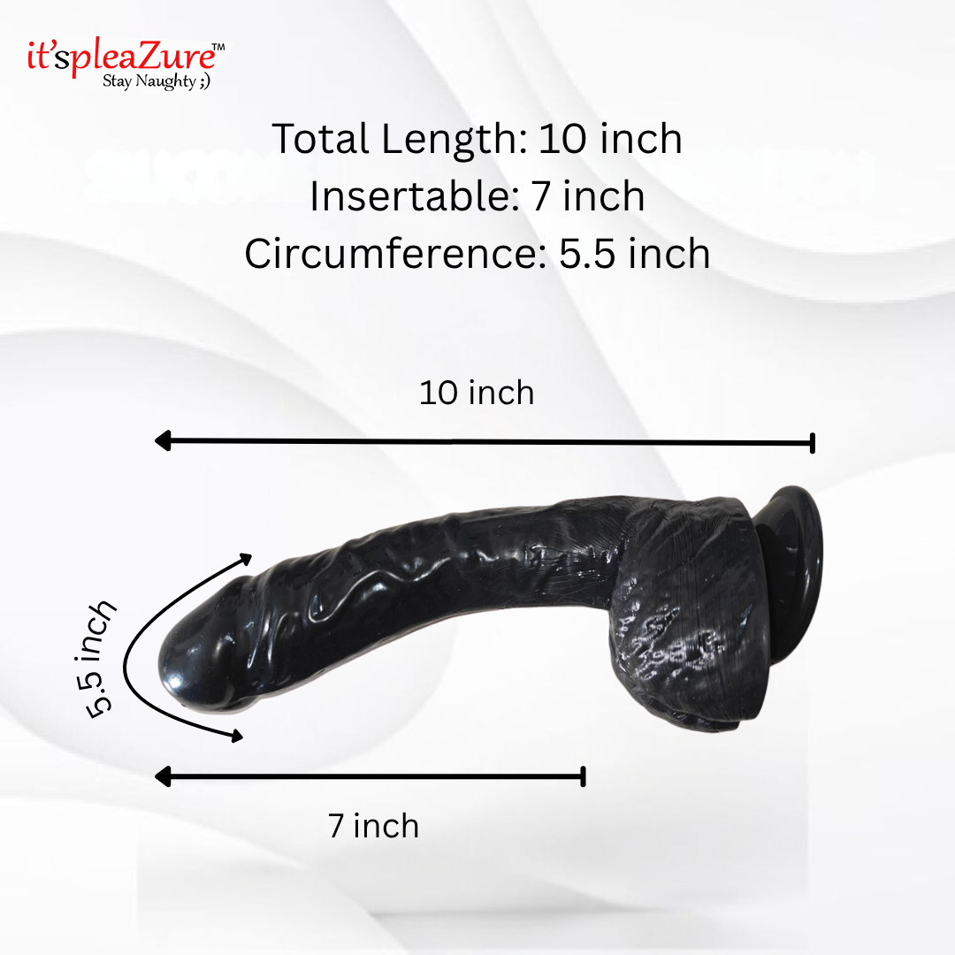 ItspleaZure Black Realistic Dildo with Suction Cup