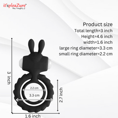 Itpleazure Silicone Double Rabbit Penis Ring