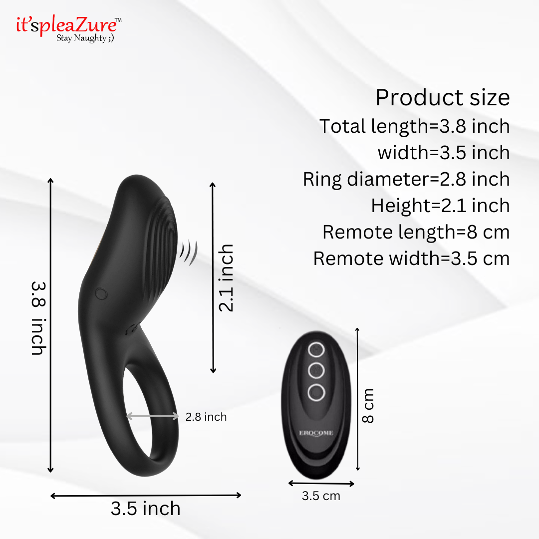 Silicone Vibrating Penis Ring with Bluetooth Remote