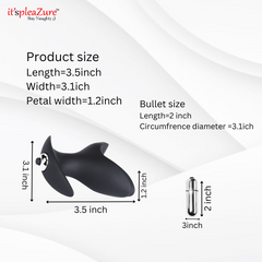 ItspleaZure Black Vibrating Silicone Anal Prostate Plug