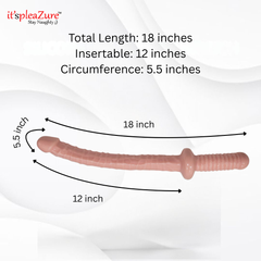 Measurement chart of a product with dimensions labeled on a white background.