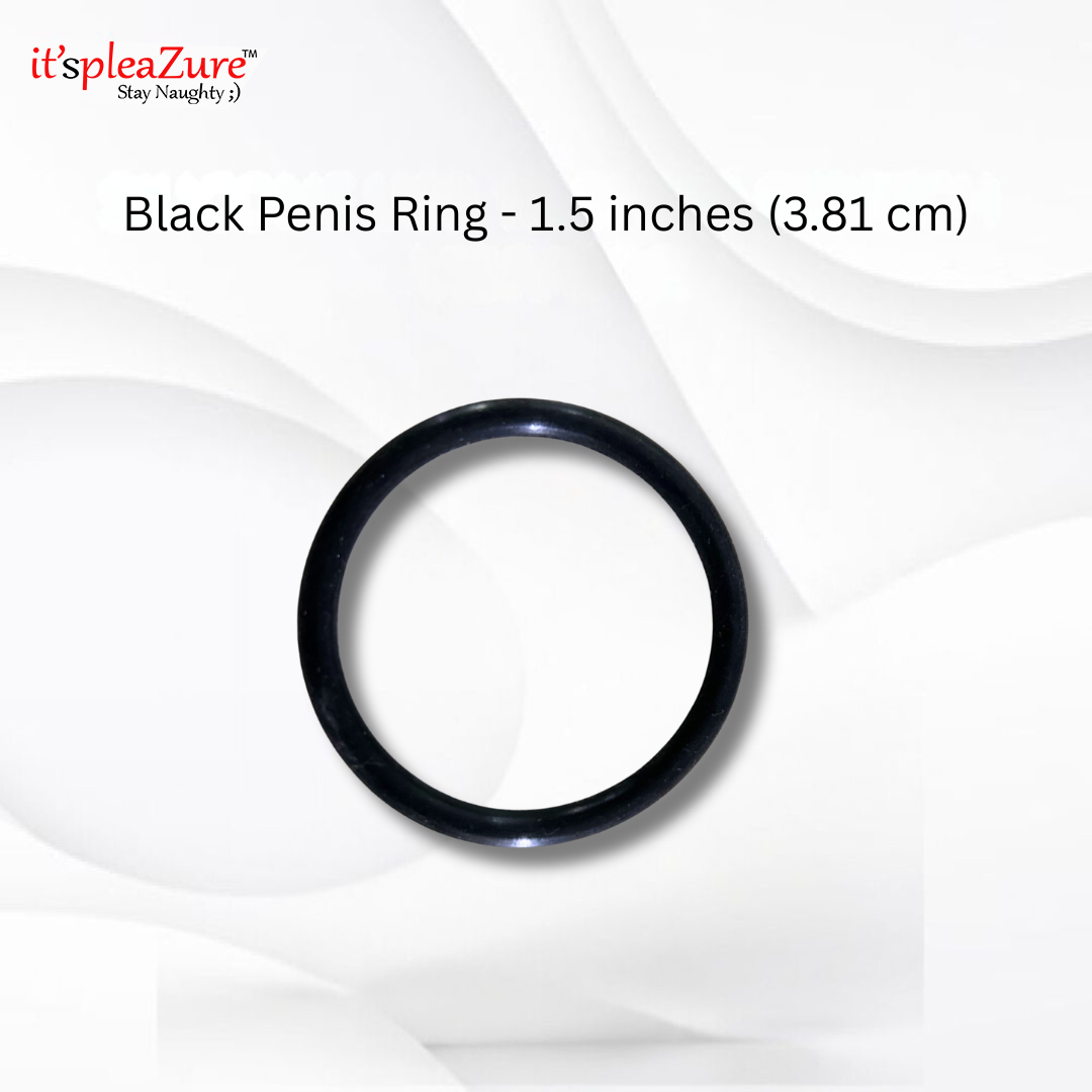 ItspleaZure's Black Penis Ring – 1.3, 1.5 & 2 Inches | Multiple Sizes