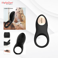 Silicone Vibrating Penis Ring with Bluetooth Remote