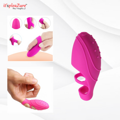 ItspleaZure Pink Silicone Finger Vibrator