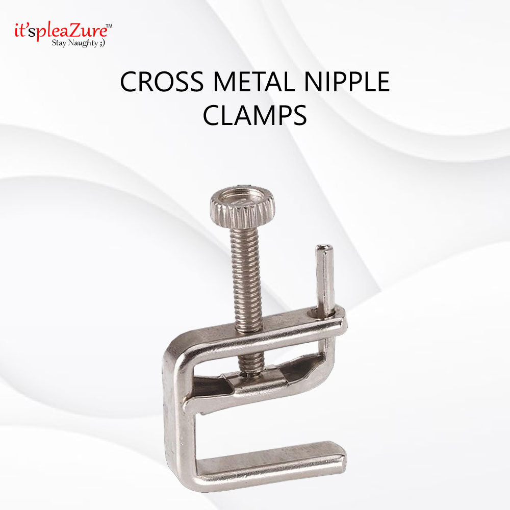 cross metal Nipple clamp on Itspleazure 