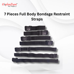 ItspleaZure 7 Pieces Full Body Bondage Restraint Straps - Black