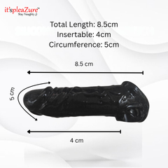 Itspleazure Black Silicone Penis Sleeve and Extender
