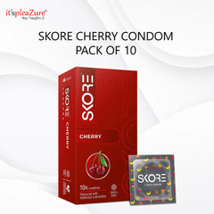 Skore cherry condom on Itspleazure 