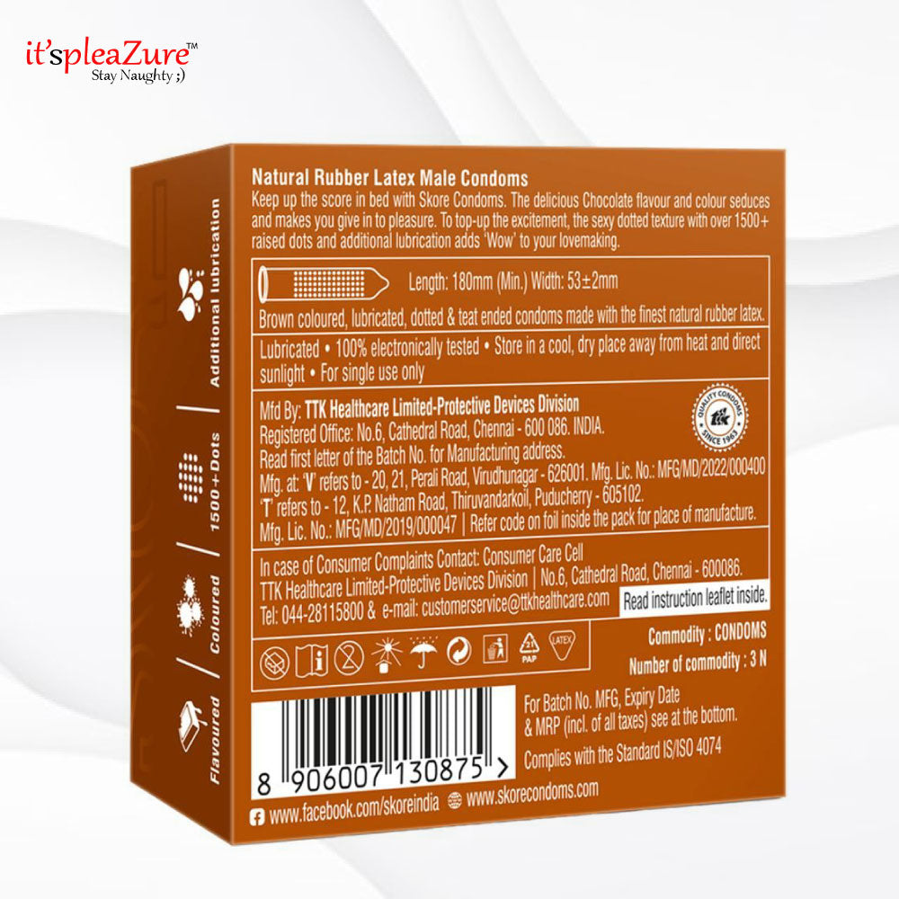 Chocolate Colored condom by Skore on Itspleazure