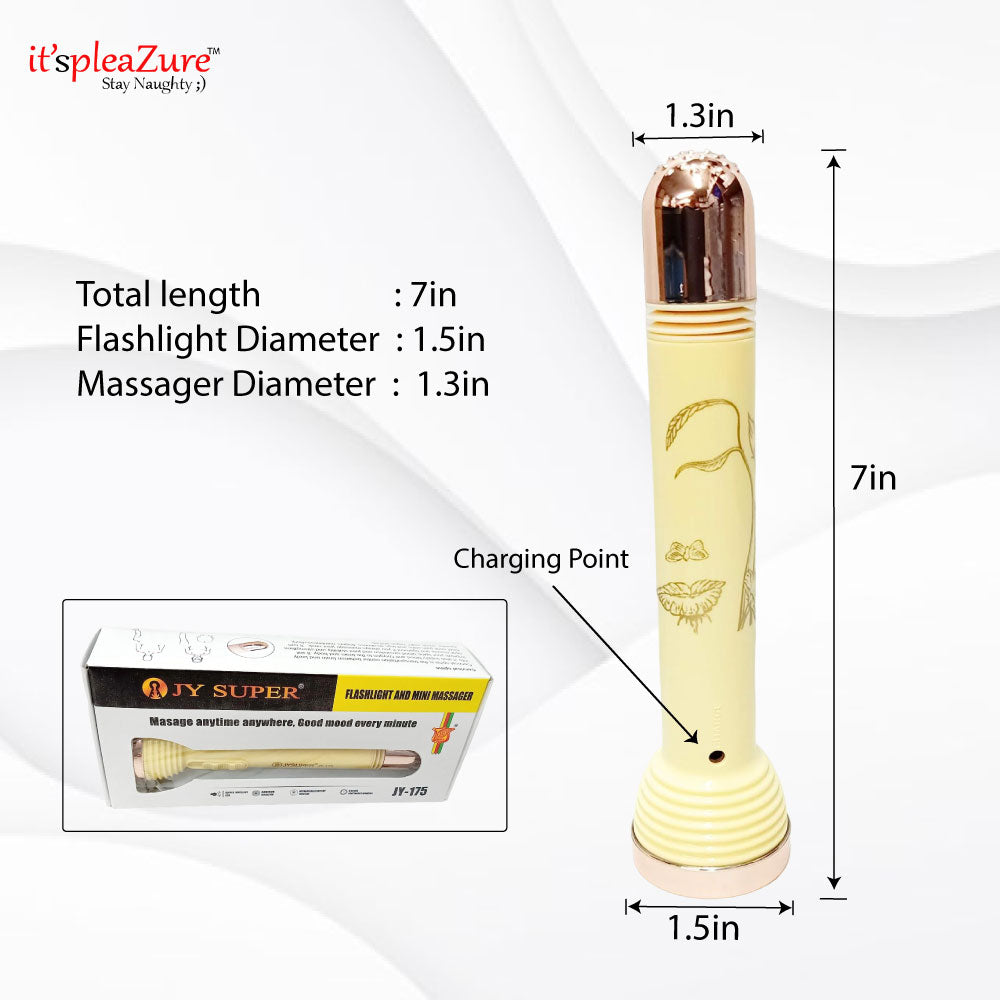 Itspleazure Sexy Flashlight and Mini Massager Torch- Yellow