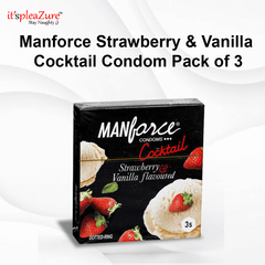 Manforce Strawberry & Vanilla Cocktail Condom Pack of 3