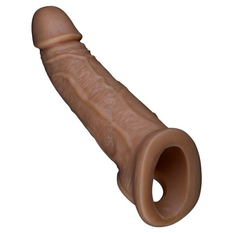 Itspleazure Brown Silicone Penis Sleeve and Extender