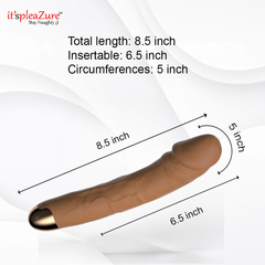 Itspleazure Brown Vibrating Dildo for Women