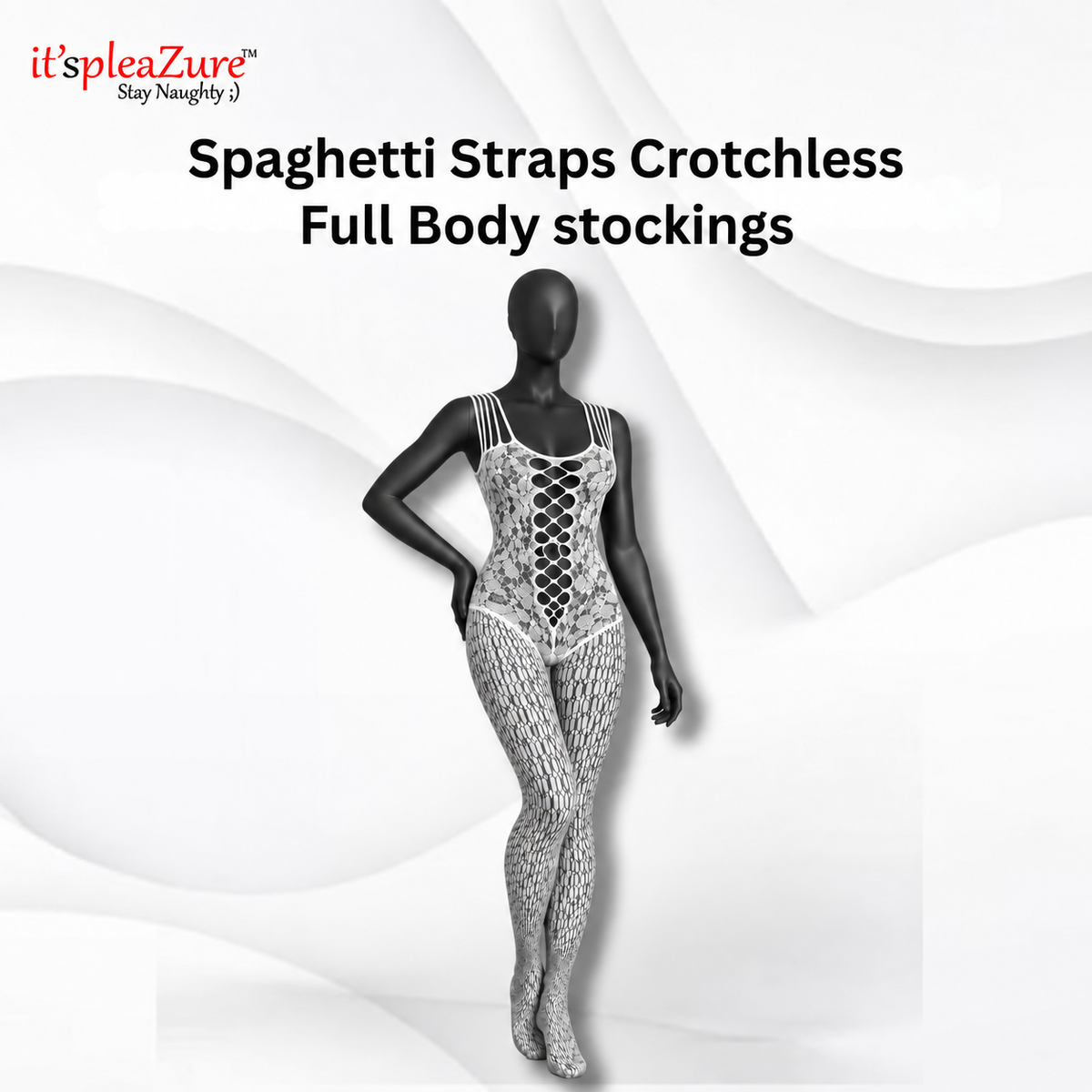 ItspleaZure Spaghetti Straps Crotchless Body stockings