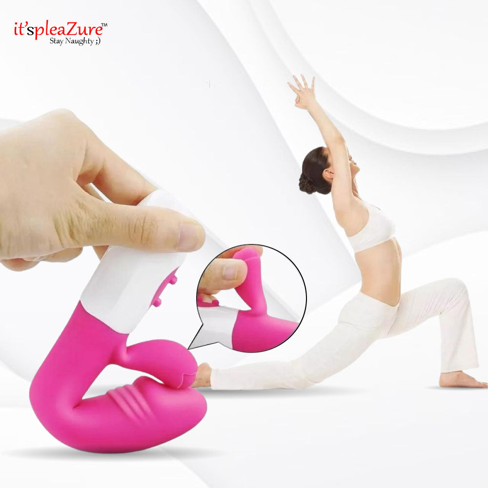 Itspleazure G Spot Rabbit Dual Silicone Waterproof Vibrator With Vagina Clitoris Massager