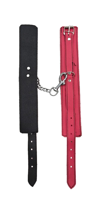 it'spleaZure pink hand cuffs for sensory play and light bondage