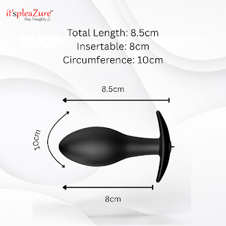 Itspleazure Silicone Black Vibrating Butt Plug