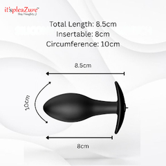 Itspleazure Silicone Black Vibrating Butt Plug