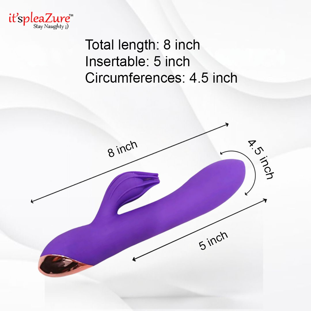 it'spleaZure Vibrator Dimensions – 8-Inch Length, 5-Inch Insertable