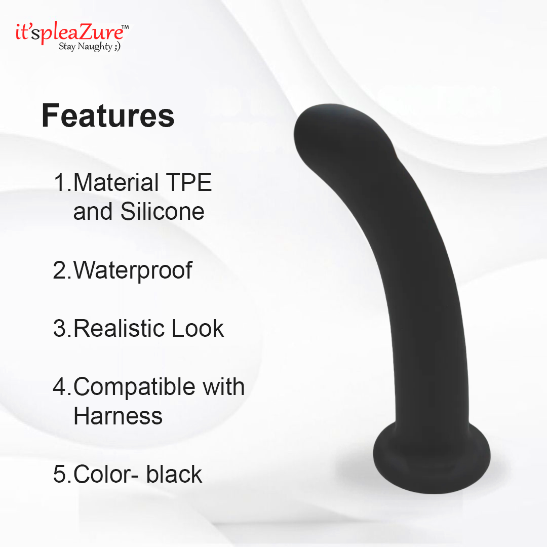 Black silicon anal dildo