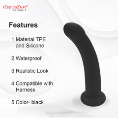 Black silicon anal dildo