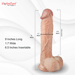 Silicon suction dildo