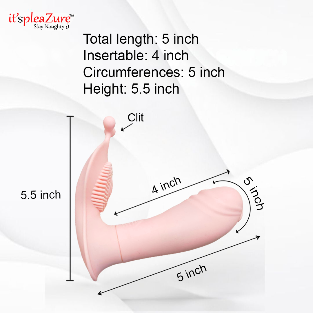 5-inch rabbit vibrator measurements - 4-inch insertable, 5-inch girth