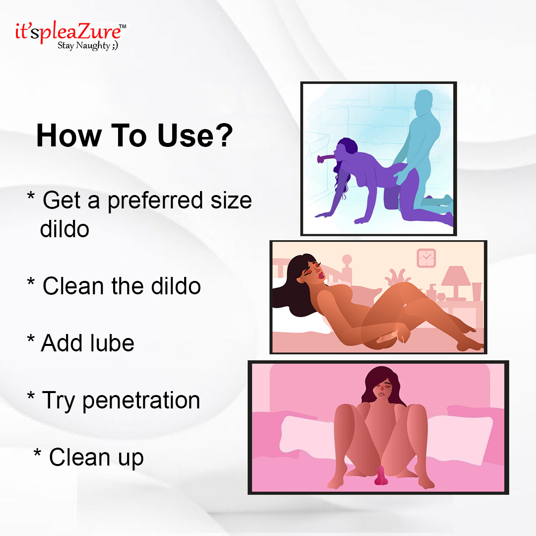Suction dildo for women