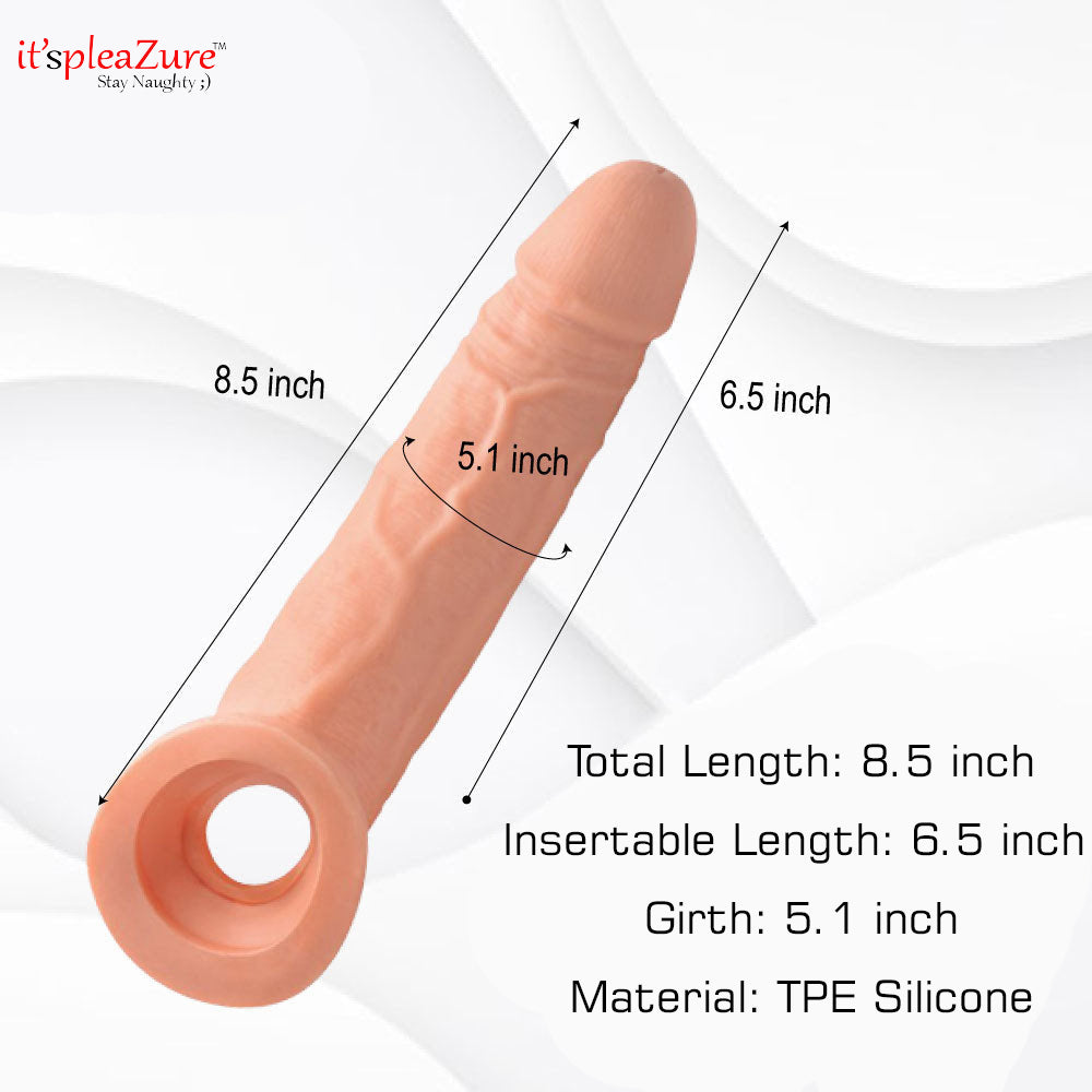 Jumbo Silicone Penis Sleeve Extender from Itspleazure