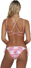 Itpleazure Pink & White Bikini set for Women