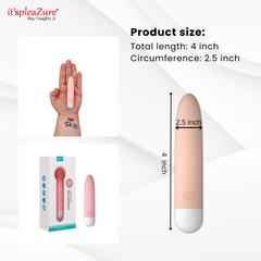 Mini Bullet Dimensions: 4" length × 2.5" circumference