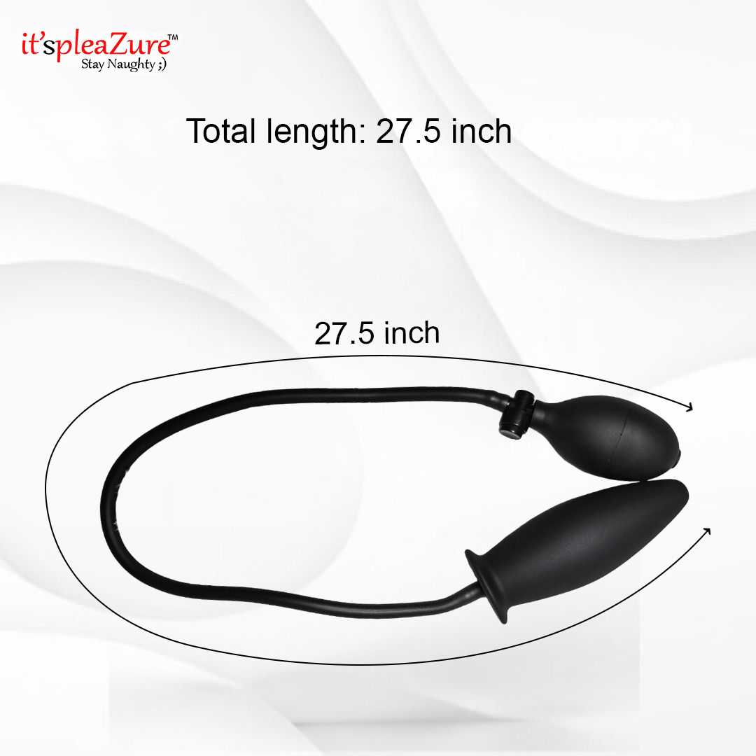 Itspleazure's Inflatable Anal Plug Black