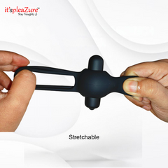 Itspleazure Vibrating Penis Ring-Black