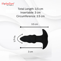 Itspleazure's Black Vibrating Anal Plug With Bullet
