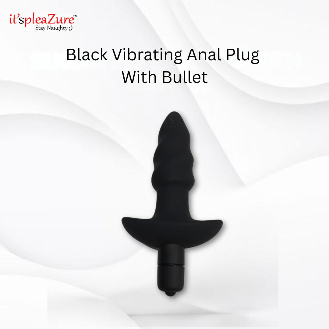 Itspleazure's Black Vibrating Anal Plug With Bullet