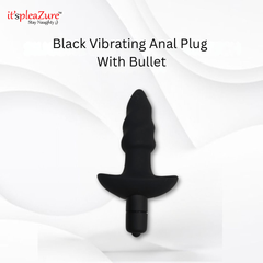 Itspleazure's Black Vibrating Anal Plug With Bullet