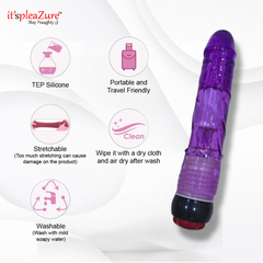 Itspleazure Silicone Jelly Vibrating Dildo for Women