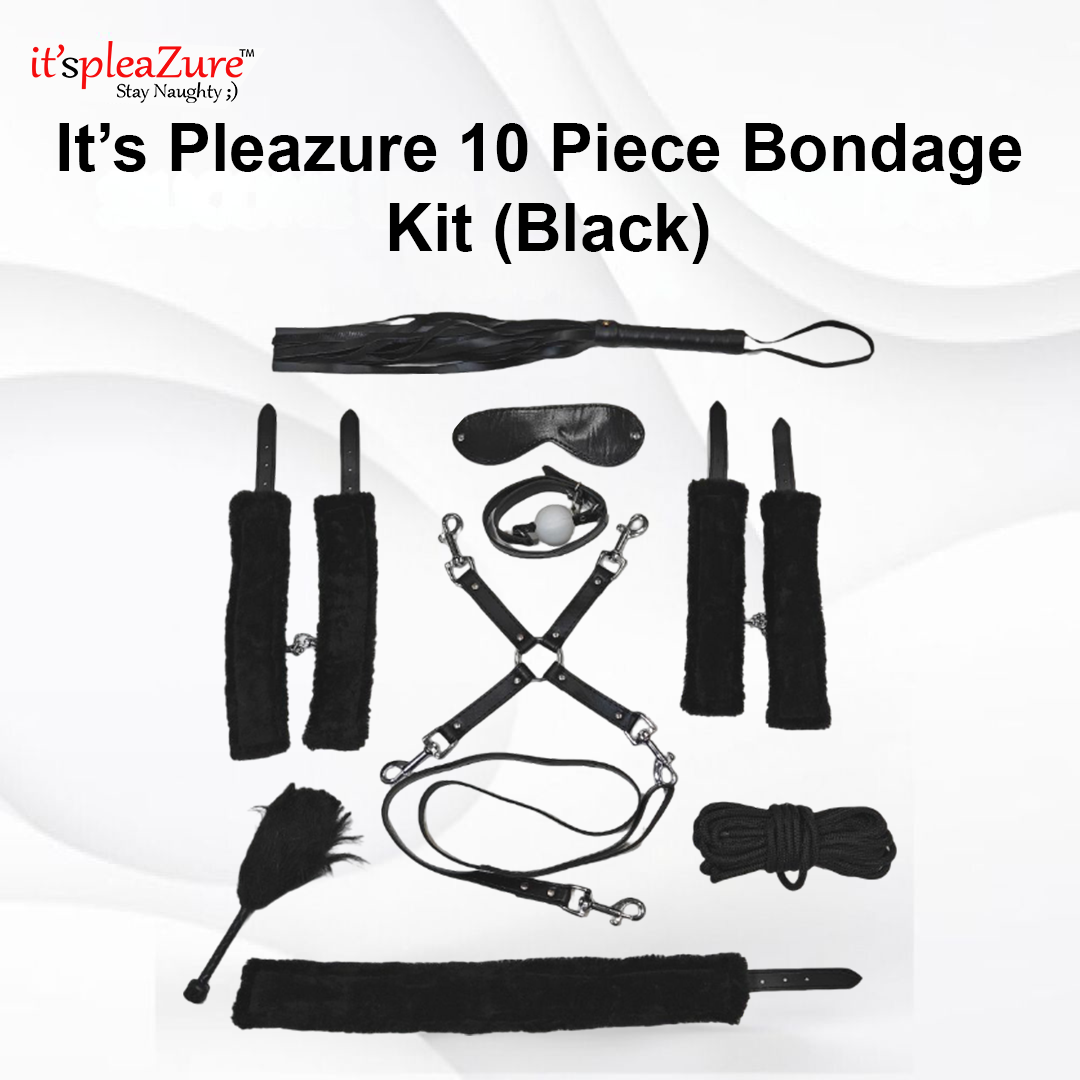 Itspleazure's 10 Piece Bondage Kit (Black)