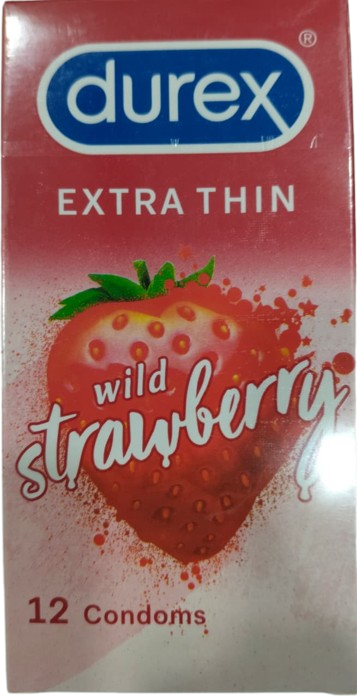 Durex Wild Strawberry Condoms for Men 12 No's