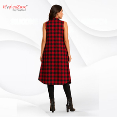 ItspleaZure Red & Black Checkered Jacket - Large