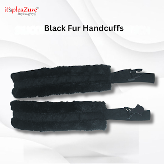 ItspleaZure Black Fur Handcuffs