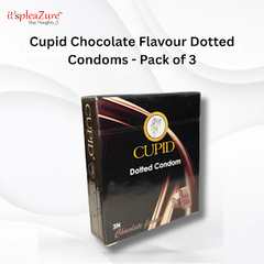 Cupid Chocolate Flavour Dotted Condoms - Pack of 3